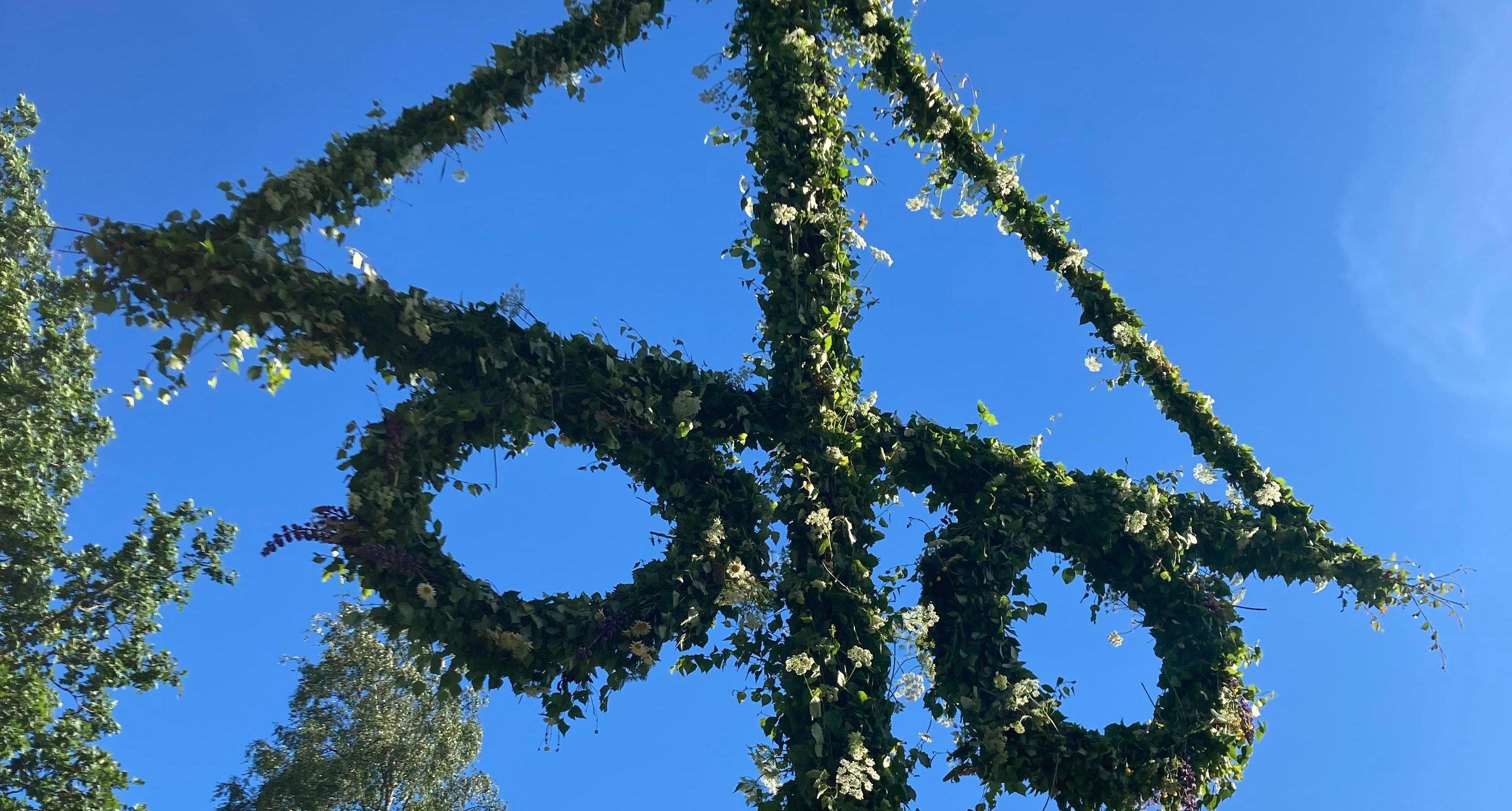 Midsommarstång på Paradisvallen