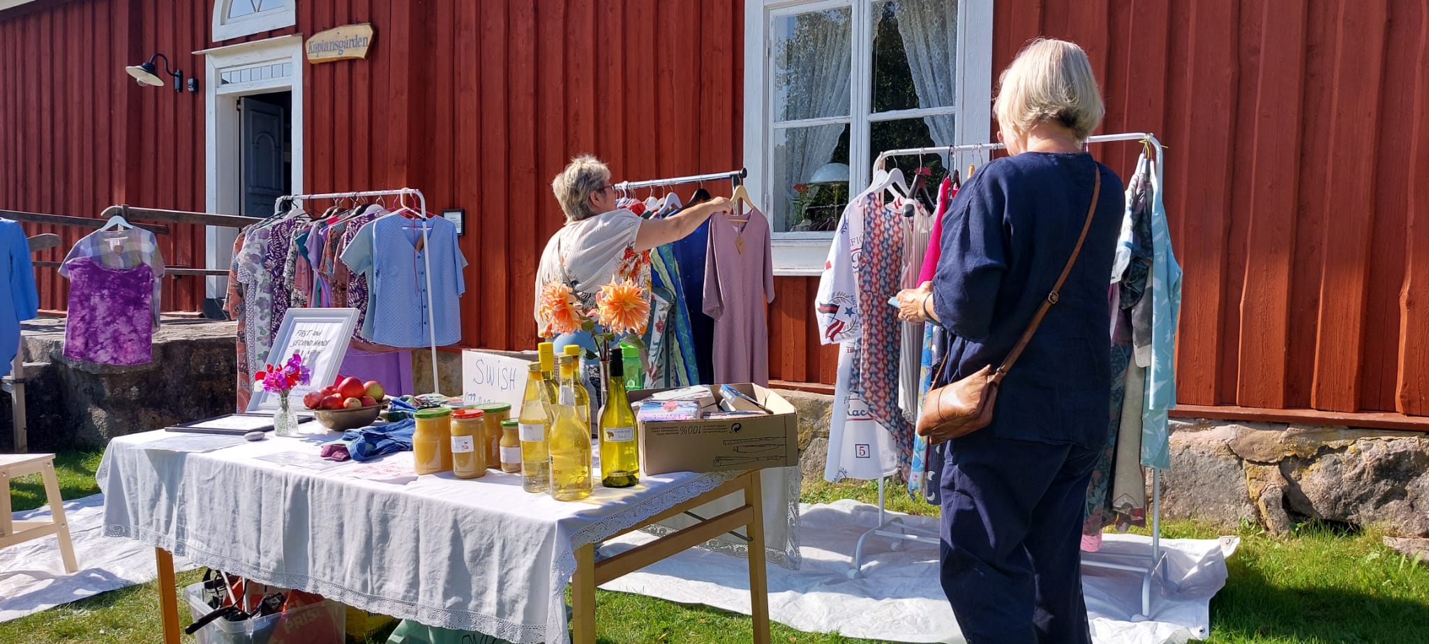 Försäljning alster av hantverkare.