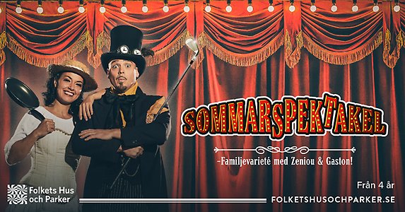 Bild till evenamnget Sommarspektakel – Familjevarieté med Zeniou & Gaston